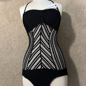 Robin Piccone One Piece Bathing Suit with Netting